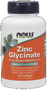 Zinc Glycinate (120 Softgels) NOW Foods